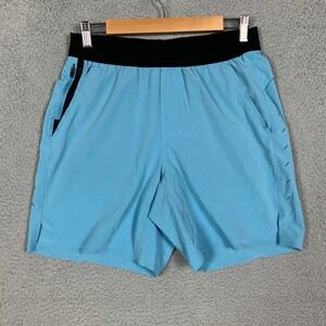 Ten Thousand Interval Shorts Men's Medium Kona Blue Lightweight No Liner Gym 7"